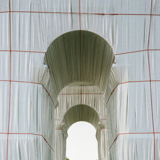 Image of artist Christo and Jean-Claude's "Wrapped" of Arc de Triomphe